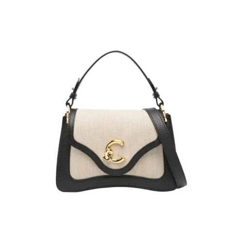 COCCINELLE C ME Телячья кожа Сумка через плечо Сумка Маленькая Женская Черная и Бежевая