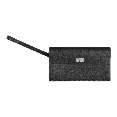 HERMES Kelly Pocket Овчина Клатч Унисекс 89 Черный