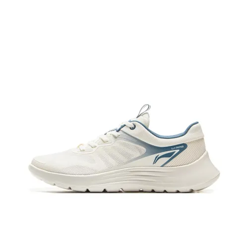 Подкладка Амортизация Устойчивость к износу Дышащий Низкий Верх Повседневные Беговые кроссовки Мужские Туманно-белый Вечнозеленый