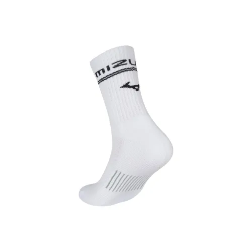 Mizuno Белый черный Унисекс MID Носки до икры
