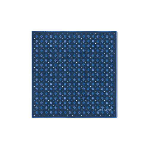 LOUIS VUITTON Шелковые шарфы Унисекс Синий