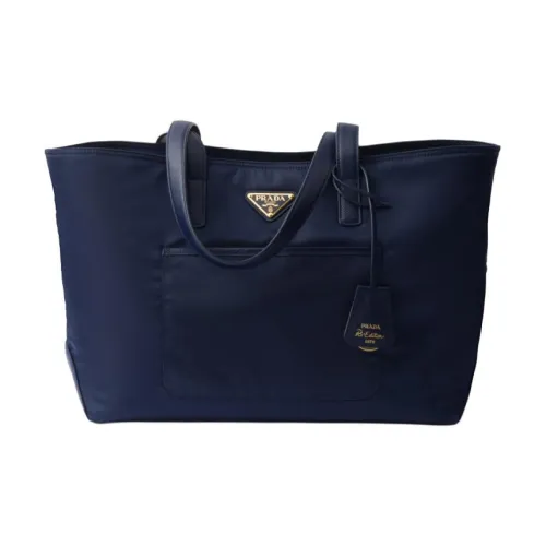 PRADA RE Edition Ткань Тоут Сумка Сумка для покупок Сумка среднего размера Женская Морской синий