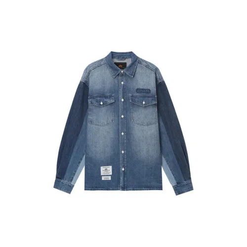 Alpha Industries Синий Унисекс Джинсовые Куртки