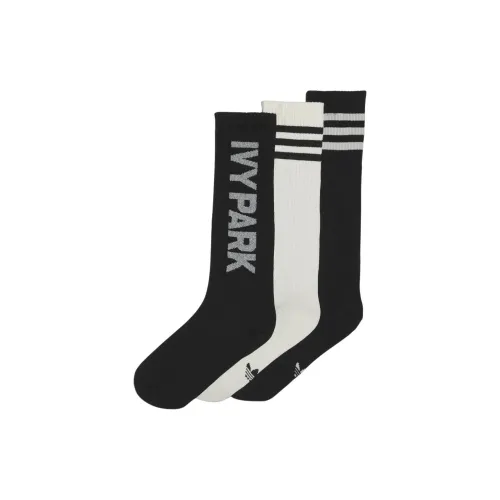 adidas originals 3 шт Черный+Белый+Черный Унисекс Колено высокие Носки