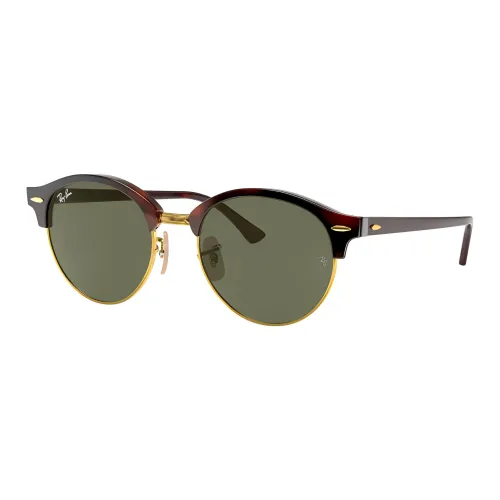 RayBan Пластик Круглые Солнцезащитные очки Унисекс Красный