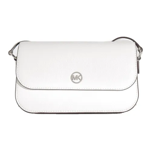 MICHAEL KORS Jet Set Travel Зернистая кожа личи кожа сумки через плечо маленький женский белый