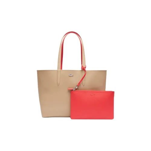 LACOSTE PVC Тоут Сумка Сумка для покупок Сумка на плечо Женская Бежевая