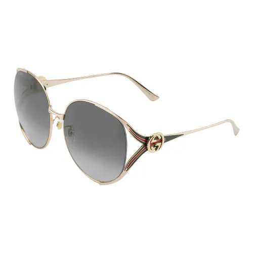 GUCCI В зависимости от официального сайта Нерегулярная форма Солнцезащитные очки Женские Зеленый