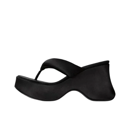 Jeffrey Campbell Резиновая подошва устойчивая к истиранию шлепанцы женские черные