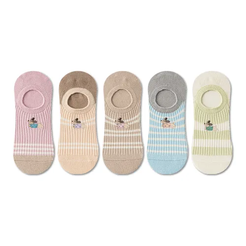 AUGUST No Show Носки Женские 5 пар смешанные цвета