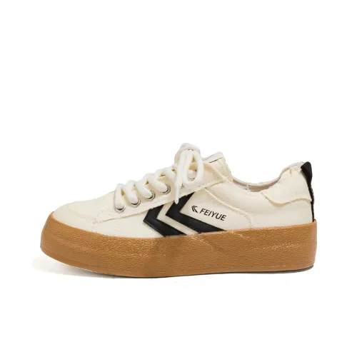 Feiyue Устойчивый к истиранию Дышащий Легкий Низкий Топ Обувь Унисекс Бежевый Черный