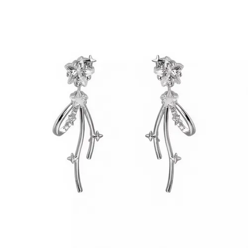 KING OF BLING Серьги из сплава с цирконием женские