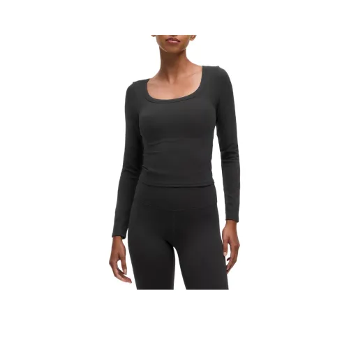 lululemon Nulu™SmoothCover Стандартная T-рубашка Женская Черная