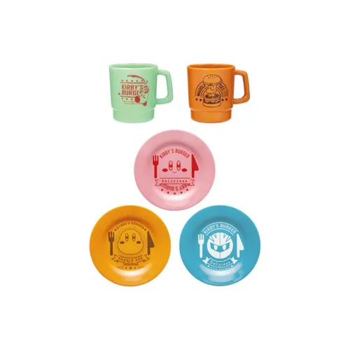 BANPRESTO Кирби Glass Factory Ichiban Kuji Кирби'S BURGER F Награда Diner Стиль Посуда 5 Штук в общей сложности