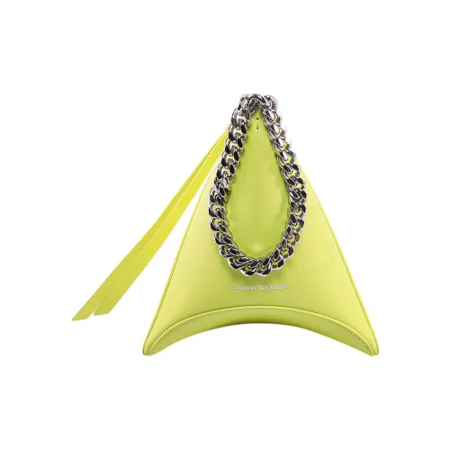 Alexander McQueen THE CURVE BAG Телячья кожа Клатч Женский Зеленый