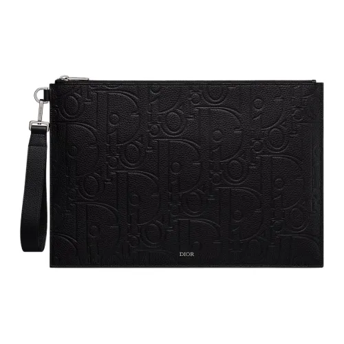 DIOR Телячья кожа Клатч Мужской Черный