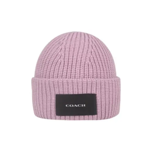 COACH Акрил Овечья шерсть Шапки-бини Унисекс Розовый