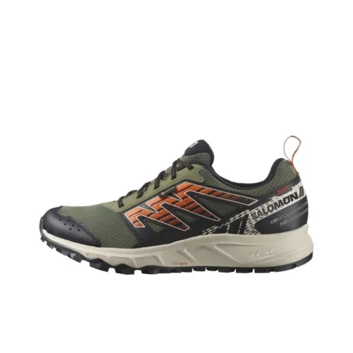 SALOMON Gore Te Slip Resistant Abrasion Resistant Низкий Топ Уличная обувь Мужская Зеленая