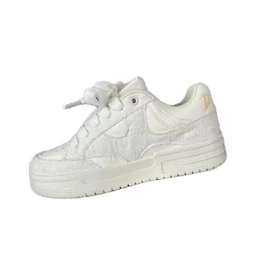 Puppytown Водонепроницаемый Устойчивый к скольжению И Дышащий Низкий Топ Скейтборд Кроссовки Женские Белые