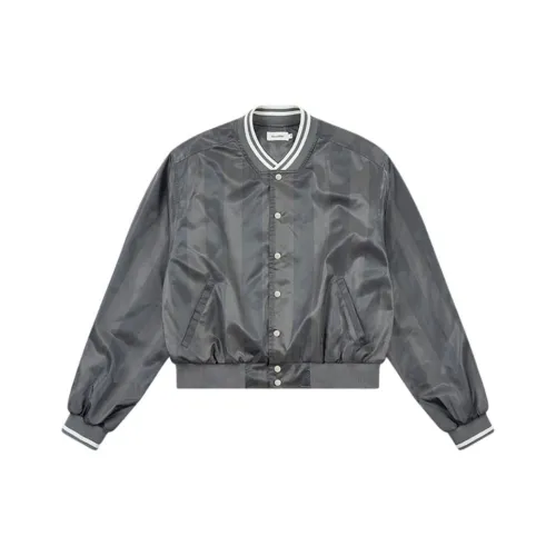 GOOD BAI SS25 Бейсбольная куртка Мужская Серые полосы