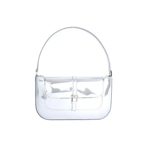 By Far Miranda Кожа Детали Сумка на плечо Сумка Сумка через плечо Женская Серебряная