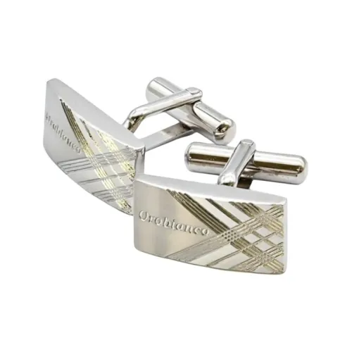 Orobianco Rhodium-покрытые латунные запонки для мужчин