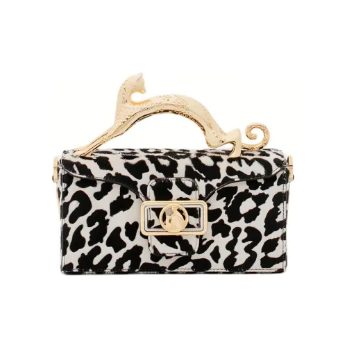 Lanvin Pencil Кожа Сумка через плечо Сумка Женская Черная Белая