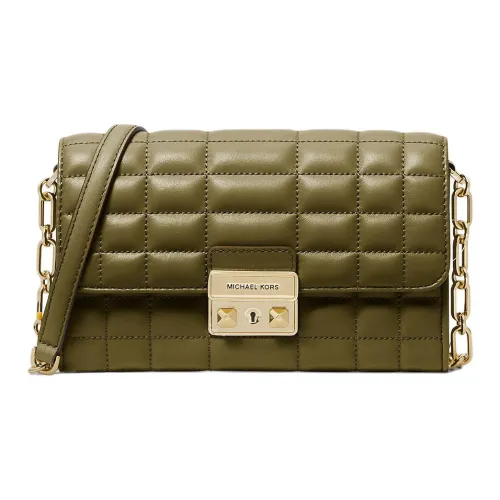 MICHAEL KORS Tribeca Кожаная Сумка через плечо Сумка на плечо Женская Темно-зеленая