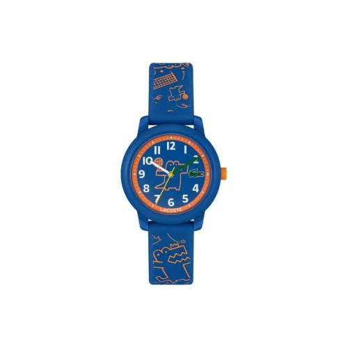 LACOSTE Наручные часы Кварцевый механизм Силиконовый ремешок 33 мм Синий циферблат Детский