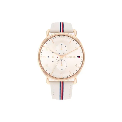 Tommy Hilfiger Watch Кварцевый механизм Кожаный ремешок 40 мм Бежевый циферблат Унисекс