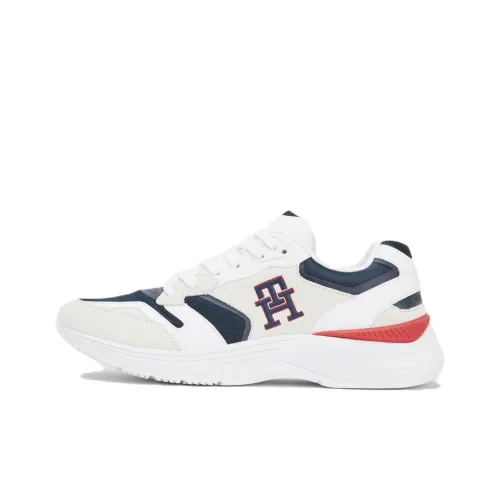 Tommy Hilfiger TH Monogram Амортизация Низкий Топ Повседневная Обувь Мужская Бежевая Синяя