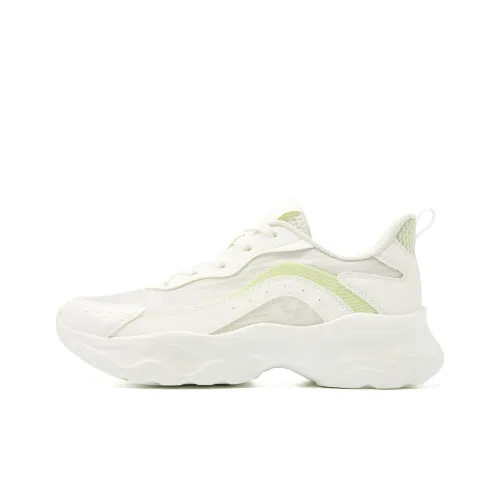 QIAODAN Slip-resistant Abrasion-resistant Low Top Casual Women's White Green QIAODAN Противоскользящий Устойчивый к истиранию Низкий Топ Повседневный Женский Белый Зеленый