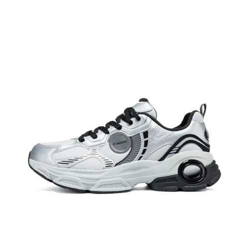 361° Sports Life Collection Противоскользящий Устойчивый к истиранию Низкий Топ Casual Мужской Серебристый Черный