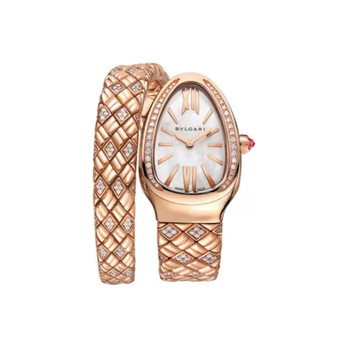 BVLGARI Кварцевый механизм Женские часы Serpenti Spiga 35 мм Жемчужная раковина Цвет