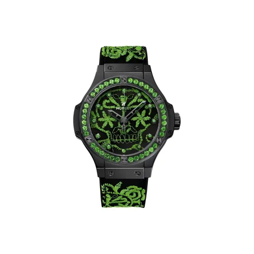 HUBLOT Автоматический Механический Часы Мужские 41 мм Черный Циферблат Керамические Оправа Часов Резиновый Ремешок