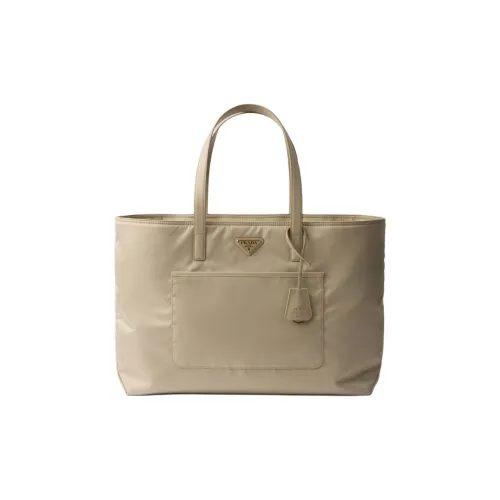 PRADA RE Edition Переработанный полиамид Тоут Сумка Сумка для покупок Сумка Большая Женская Пустыня Бежевая