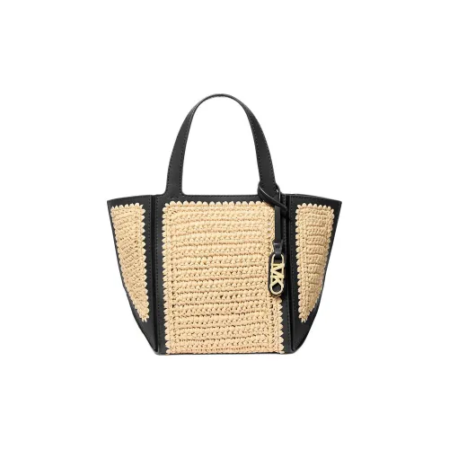 MICHAEL KORS Jordi Полипропиленовая Тоут Сумка Сумка для покупок Сумка Маленькая Женская Бежевая и Черная