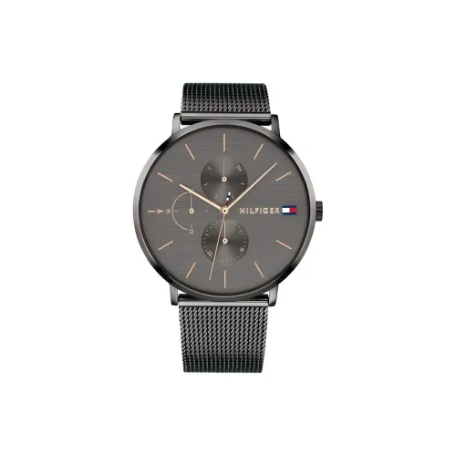 Tommy Hilfiger Женские часы Кварцевый механизм Ремешок из нержавеющей стали 40 мм Серый циферблат
