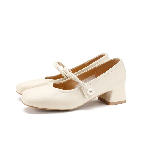 FOXER Грубый каблук Мэри Джейн Женские туфли