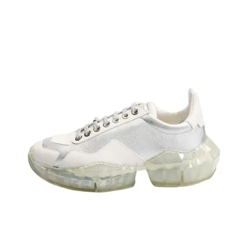 Jimmy Choo Ромб Низкий Топ Повседневная Обувь Женская Серебряная