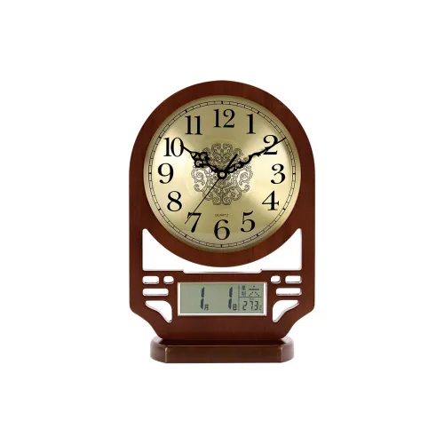 HENSE Кварцевый механизм Деревянные Настольные часы Унисекс Золотой циферблат HD229