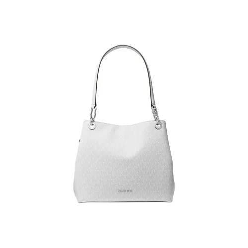 MICHAEL KORS Kensington Покрытый холст Сумка на плечо Большая Женская Оптический белый