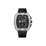 Черный ремешок, серебристый циферблат (версия браслета)