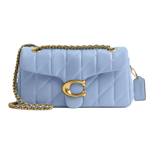 COACH Tabby Напп-Кожа Сумка через плечо Средняя Женская Колокольчик Синий