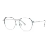 [Средний до Большого Лицо]85074 N1G Никель Белый/Прозрачно-Серый