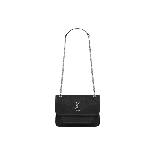 SAINT LAURENT Lambskin Сумка через плечо Mini Женская Черная