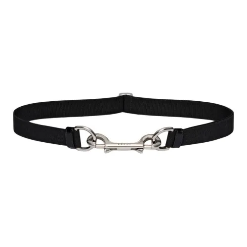 GUCCI Эластичная ткань кожа металл ремень мужской черный ширина 2,5 см