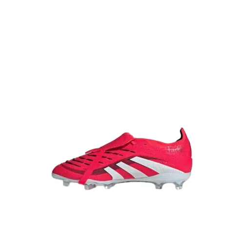 Adidas Predator Elite Slip-Resistant Abrasion-Resistant Низкие Детские Футбольные Бутсы Ярко-Красный Белый Черный Детский