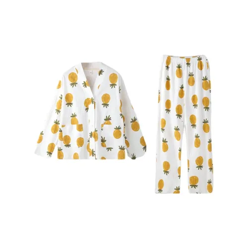 ZAO FU NIAO Пижамный комплект Женские Ананас Миниатюрный