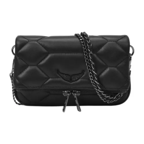 Zadig Voltaire Quilted Кожа Сумка Сумка через плечо Сумка через плечо Женская Черная